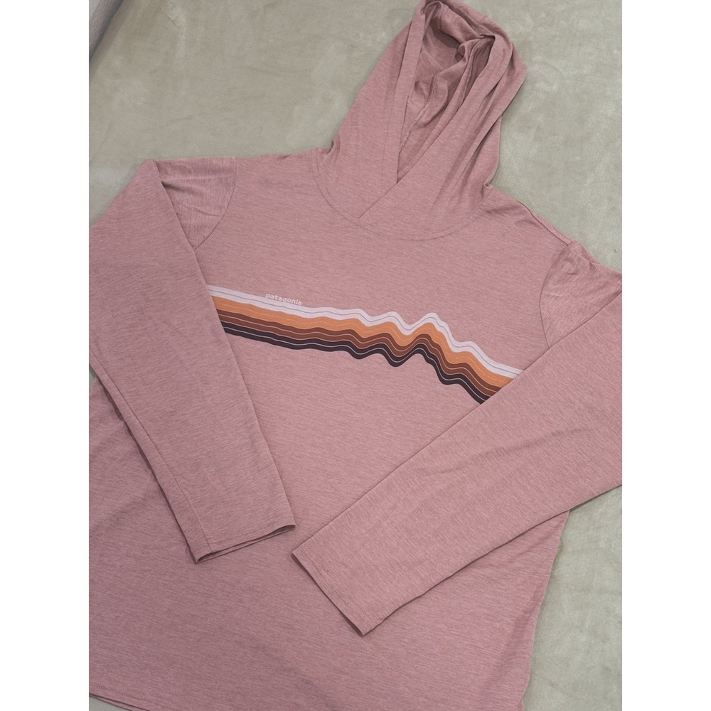 Patagonia Women's Capilene Cool Daily Graphic Hoody Size L Pink